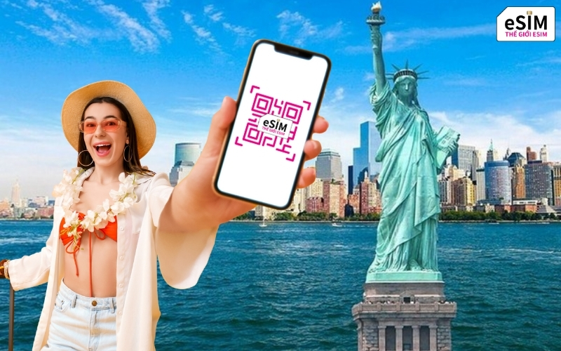 eSIM mang lại kết nối liền mạch tiện lợi tiết kiệm và an toàn cho hành trình Bắc Mỹ.